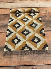 Rug Kilim Carpet Natural Handwoven Wool Jute Rug Vintage Traditional kilim Rugs