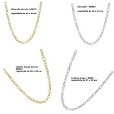 Collana con iniziali a strati. Set di 2 collane con cerchi personalizzati. Collana a strati con iniziali personalizzate in oro, argento e oro rosa. - Italia