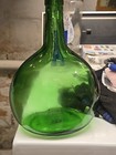Vtg Vibrant Emerald Green, European Demijohn Glass Bottle Mid-late20th Century — photo 7