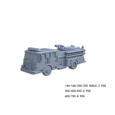 3D Printed 1/350/400 /700 Fire Water Tank Rescue Truck Unpainted Model