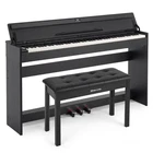 Black 88Keys Fully Weighted Digital Piano Graded Hammer Action Keyboards w/Bench