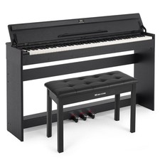 Black 88Keys Fully Weighted Digital Piano Graded Hammer Action Keyboards w/Bench