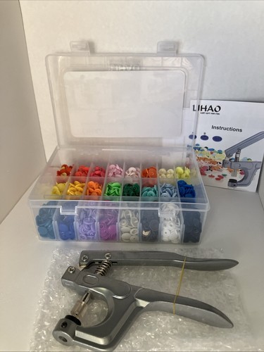 Snaps Plastic Buttons Snaps Pliers Set for Clothes Sewing Bibs Crafts New 375 pc