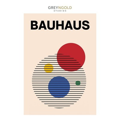 Bauhaus Design Art Poster Wall Art Print pick size A4/A3/A2/90x60cm