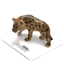 Little Critterz Hyena - Spotted Hyena "Whoop" - Miniature Porcelain Figurine