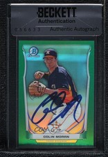 BAS 2014 Bowman Draft Green Refractor /150 Colin Moran Seal of Authenticity ow6