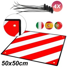 Warntafel INKL. 4 Spannseile Warnschild reflektierend Hecktr&auml;ger Auto Wohnmobil