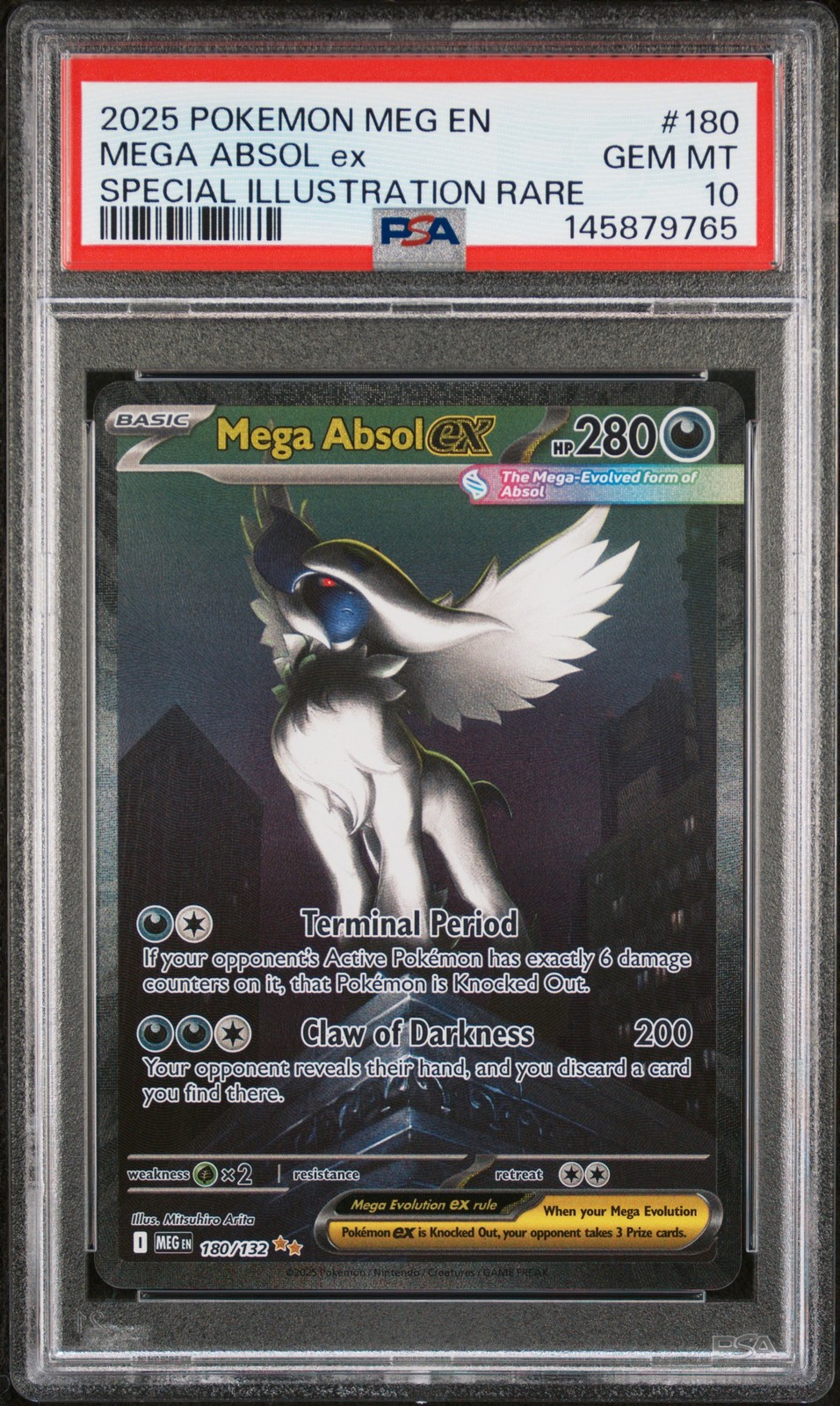 2025 POKEMON MEG EN-MEGA EVOLUTION #180 MEGA ABSOL EX PSA 10
