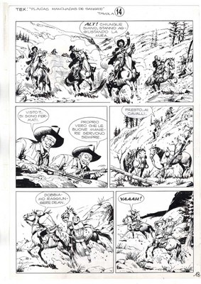 Tex - The Donegan Brothers - p.18 - Miguel Repetto - Original Table - 2004