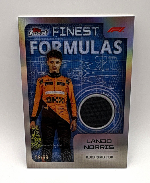 2024 Topps Finest F1 Lando Norris Finest Formulas Relic /99 #FF-NOR