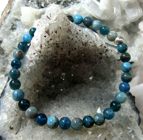 APATIT   Edelstein-Armband  6mm HANDARBEIT  19 cm A-Qualität Nr.3