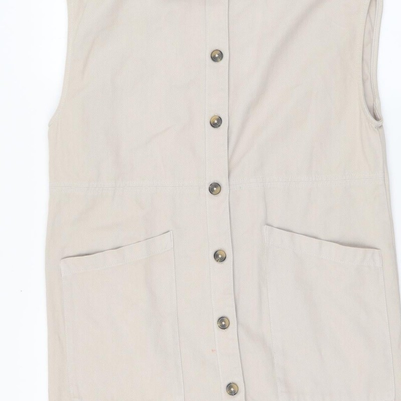 Noisy may Womens Gilet Blazer Size XS UK '' Beige Mid-Length image 7