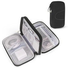 Electronic Organizer, Travel Cable Organizer Case - Compact 8-Pocket Pouch fo...