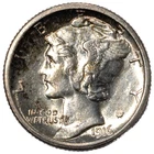 1916-S Mercury Dime 10C San Francisco Brilliant Uncirculated BU+