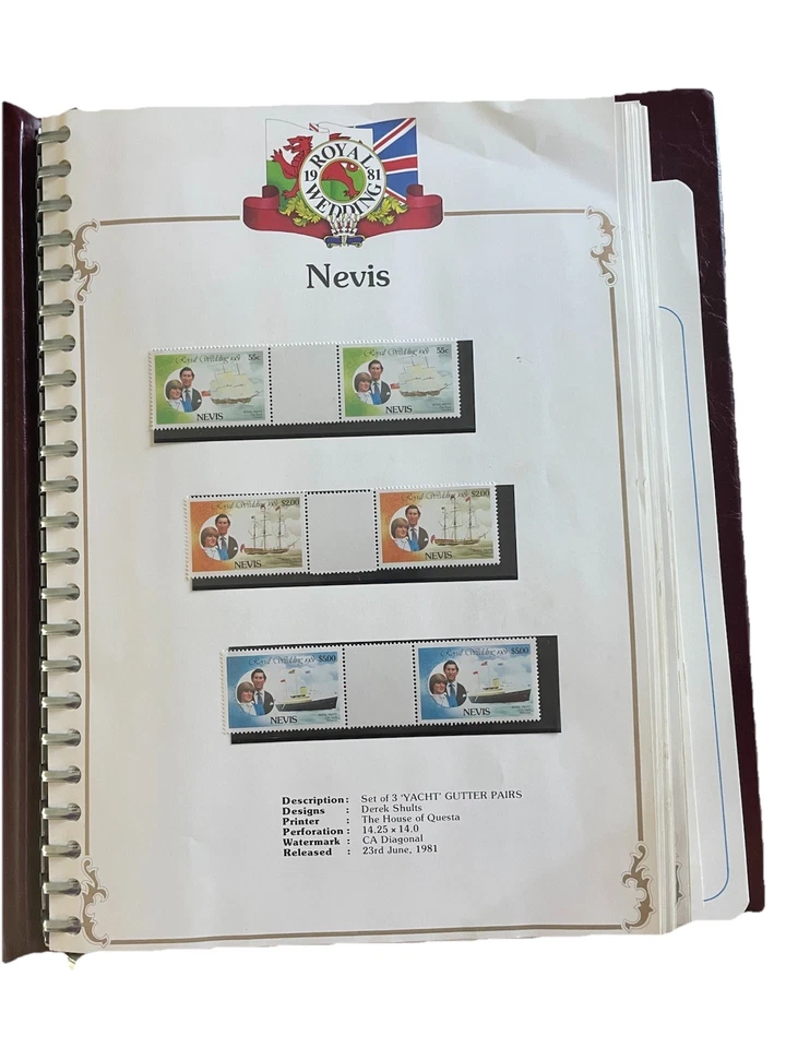 Royal Wedding HRH The Prince of Wales & Lady Diana Stamp Album - Image 2 of 4