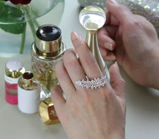Intricate, Modern, Statement Large Leaf Design Ring With Fancy Color Round CZ
