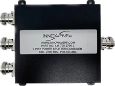 Power combiner or divider low PIM 3 way N female connection 121-700-2700-3-N
