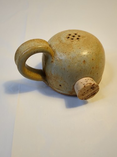 Art Pottery Stoneware Sale N Pepe Shakers con Tappo di Sughero Firmato - Foto 7 di 13