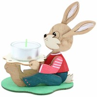 Bastelset Kuhnert Teelichthalter Hase Sitzend Zum Selber Bauen Ostern 21 Cm Holz