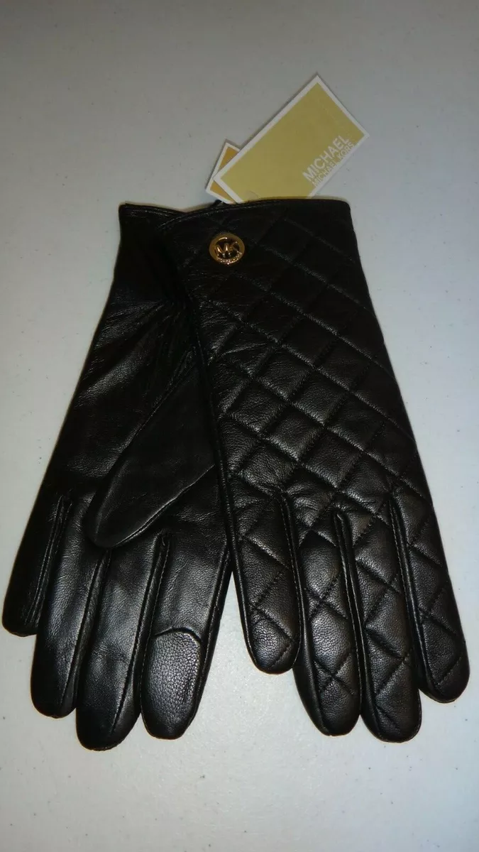 Michael kors quilted leather gloves deals