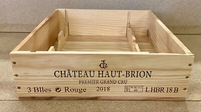 Weinkiste 3er Kiste Bordeaux Pessac Leognan ''Château Haut Brion 1er Cru 2018''