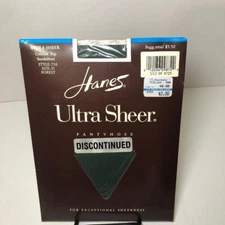 Hanes Ultra Sheer Pantyhose Style 710 Size D Forest Control Top Discontinued