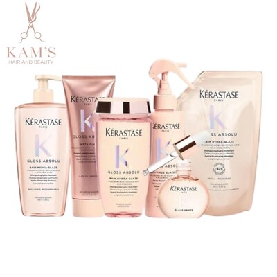 Kérastase Gloss Absolu Shampoo, Conditioner und Behandlung für krauses Haar