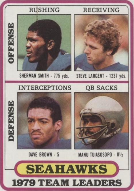 1980 Topps Dave Brown Manu Tuiasosopo Sherman Smith #57 - 1 of 2