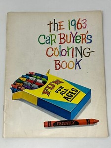 1963 mercury original dealers promotional coloring book. See Photos Vintage