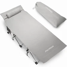 Alpcour XL Compact Folding Camping Cot - Steel Frame Bed, 500 Lbs Capacity