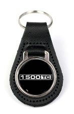 Triumph 1500 TC Logo Quality Black Leather Keyring