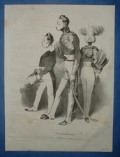 DHD 0445 DAUMIER 1835 Caricature of the 3 SONS OF LOUIS-PHILIPPE
