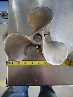 9'' Mixing Propeller, 3 Blades, 9.4 Pitch, Steel, Two Set Bolts with Hex Heads