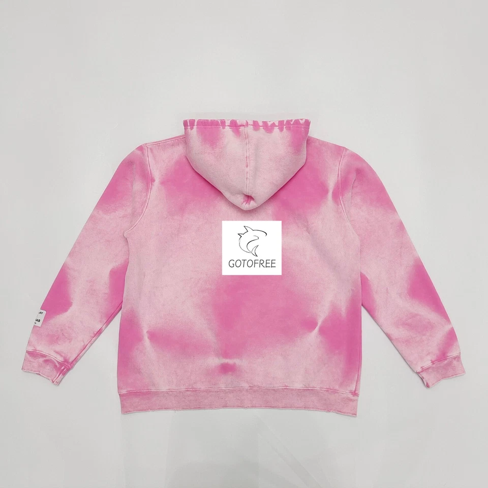 GOTOFREE GDEPT ROSA SUDADERA CON CAPUCHA SOL FADE RIPPLE JERSEY SUDADERA CON CAPUCHA JUMPER Foto 2 de 4