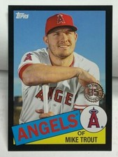 Mike Trout 2020 Topps Series 1 1985 Topps #85-1 Black Parallel #'d/299 - Angels