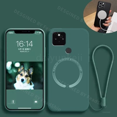 Handyhülle für Google Pixel 5 5A Hülle Magnetisch Silikon Case Kabelloses Laden