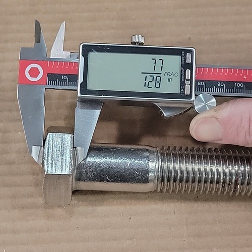 (10) 1-8 x 4-1/2 Hex Screw Bolts 18-8 Shoulder Partial Coarse Thread F593D THE - Picture 7 of 10