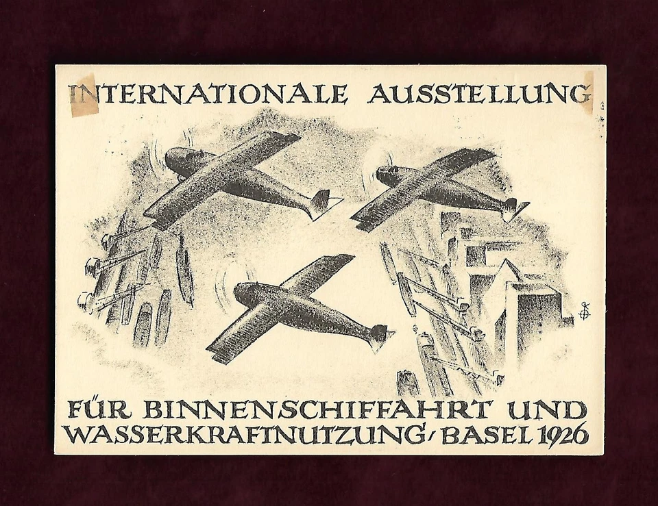 Offizielle Karte 1 Flugpost Basel Schaffhausen 1 Juli 1926 Int Ausstellun; 62086 - Bild 2 von 2