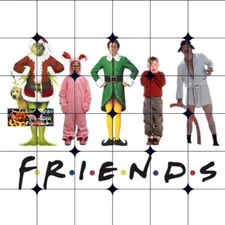 Sublimation Print Christmas Friends Ready to Press Heat Transfer