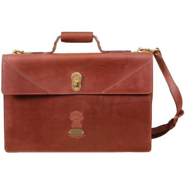 leather attache briefcase