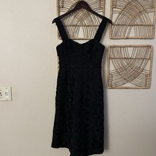 JCrew Sweetheart Midi Dress Black Lace Sz 2 Style AC502 NWT B24