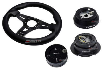 NRG 320 Sniper Steering Wheel Carbon Spoke/140 Hub/2.5 Black
