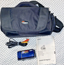 Sony Handycam DCR-SX40 Blue Compact Camcorder 60x Optical Zoom 8 GB Stick Case