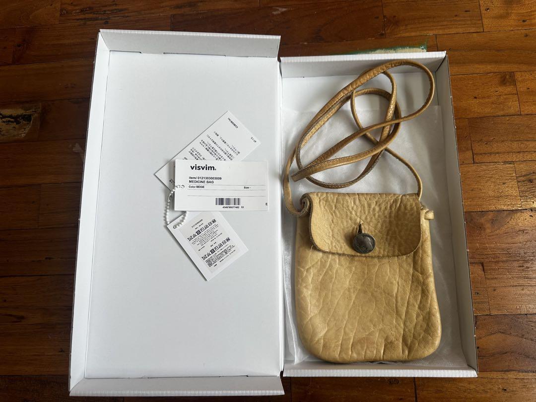 Visvim Medicine Bag Beige Leather Vintage Look Used Visvim Medicine Bag Beige Leather Vintage Look Used