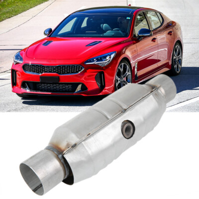 2.5'' In/Out Catalytic Converter Stainless Steel Weld-On For Kia Stinger 3.3L V6