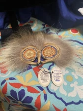 Authentic Chevak Alaska Native Crafts Signed By Artist 9” Caribou & Woven Grass