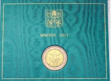 2013 Vatican 2 Euro Coin Rio De Janiero Christ the Redeemer