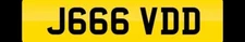NUMBER PLATE REGISTRATION J666 VDD JAVID JAVEED JAV JAVS CHERISHED PRIVATE REG