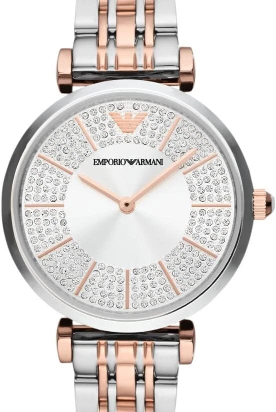 Emporio Armani Eco Luxe Two Tone Women's Watch Stainless Steel AR11537 32mm Dial - Immagine 2 di 4