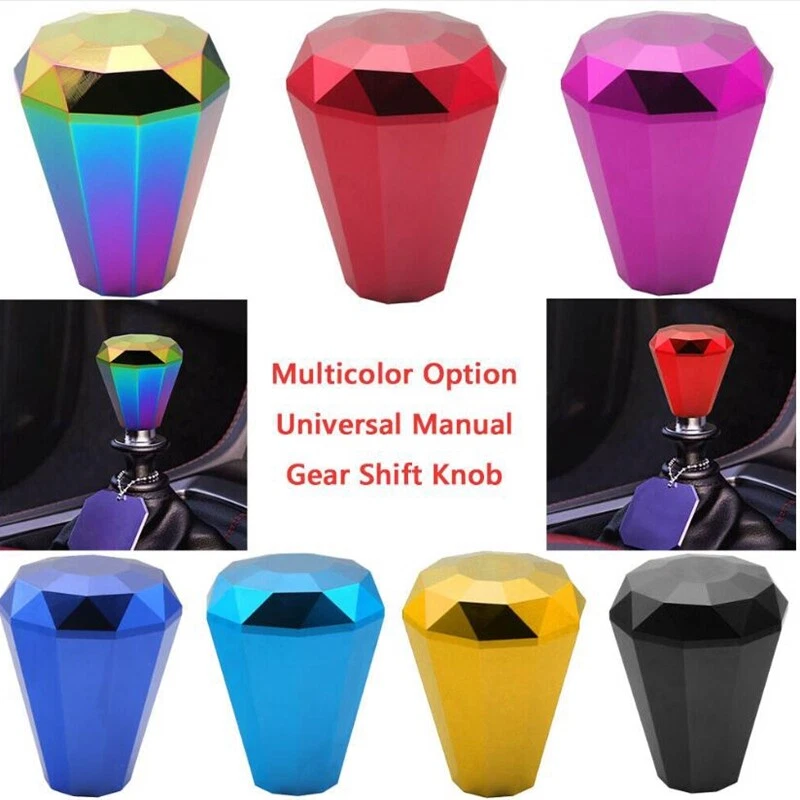 Car Universal Diamond Shape Aluminum Manual Gear Shift Knob Racing Stick Shifter - Image 3 of 4